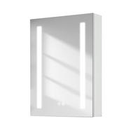 SPIEGELSCHRANK mit Beleuchtung Weiß 70/50/14,5 - Weiß, Metall (50/70/70cm) - EMKE