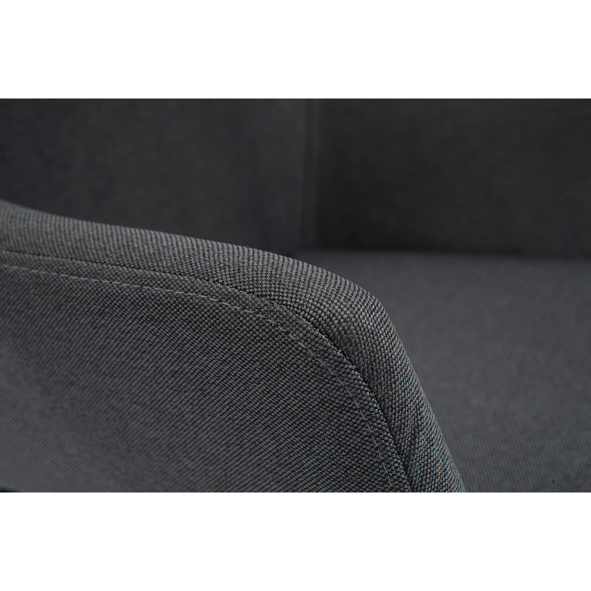 BARHOCKER Anthrazitgrauer Stoff H65 cm 2er-Set CARLIE - Dunkelgrau, Textil (50/93/54.5cm) - Miliboo