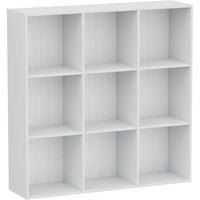 BÜCHERREGAL Würfelregal 9 Fächer Weiß 91,2 x 91,4 x 24 cm - Weiß, Holzwerkstoff (91.4/91.2/24cm)