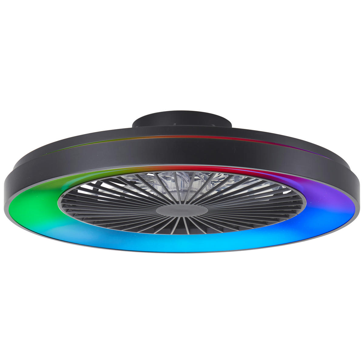 LED DECKENLEUCHTE Mazzaro Schwarz 57,6/57,6/14,8 cm - Schwarz, Kunststoff (57.6/57.6/14.8cm) - Brilliant