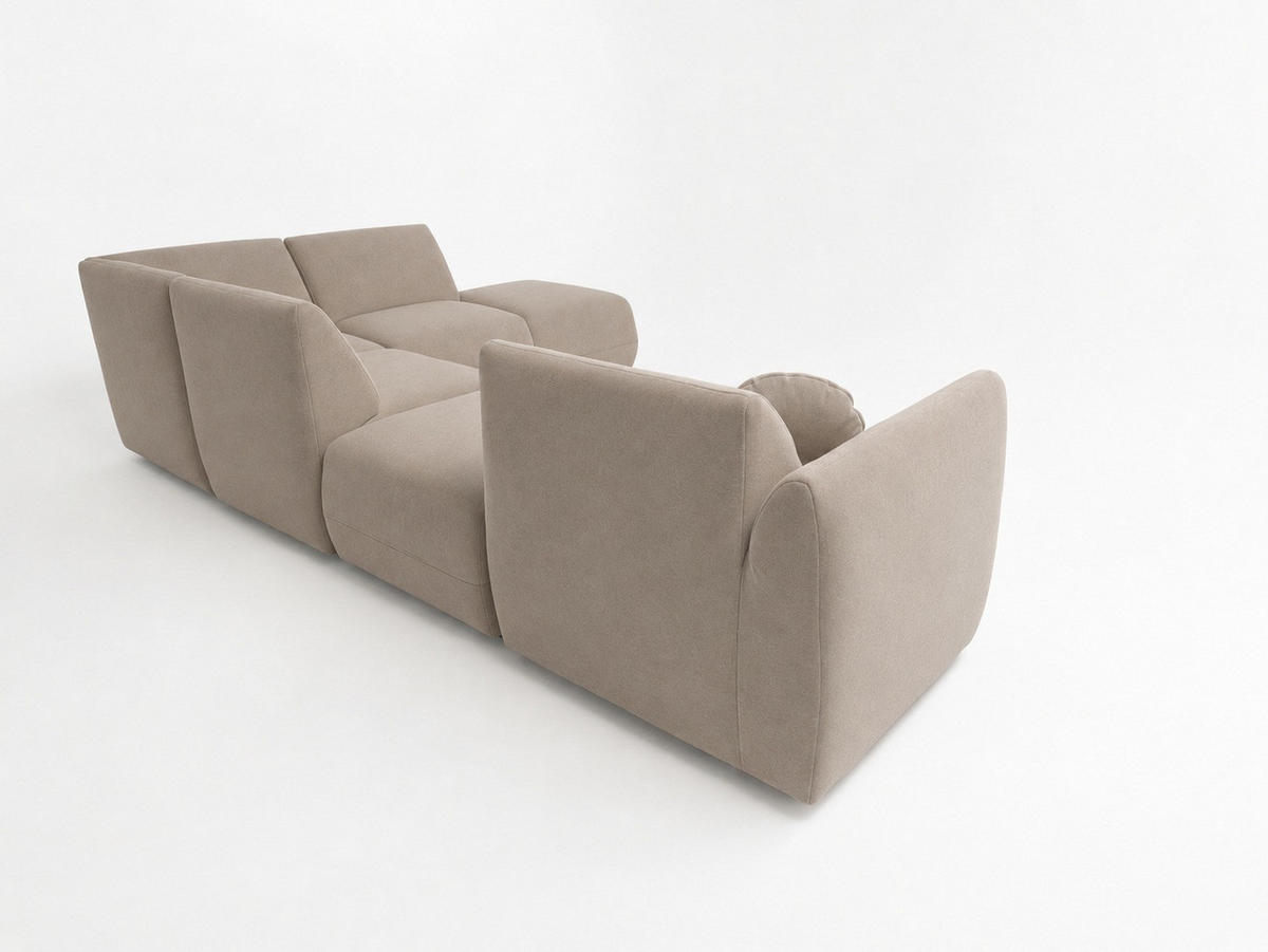 ECKSOFA Cordoba Modulares Links Beige - Beige, Textil (352/244cm) - KS Home Concept
