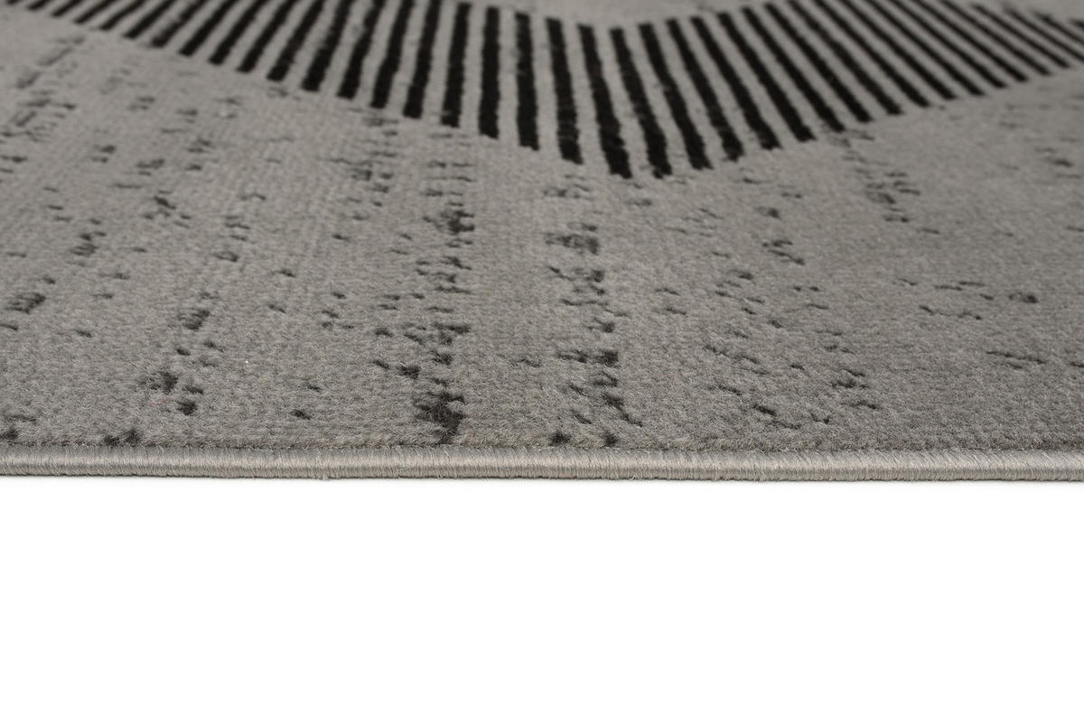 TEPPICH LUXURY Grau Rauten Geometrisch 140/200 cm - Grau, Textil (140/200cm) - Tapiso