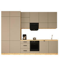 KÜCHENZEILE 340 cm - Langen KL20-M340 - in Beige/ Matt - Beige, Holz (340/248/58cm)
