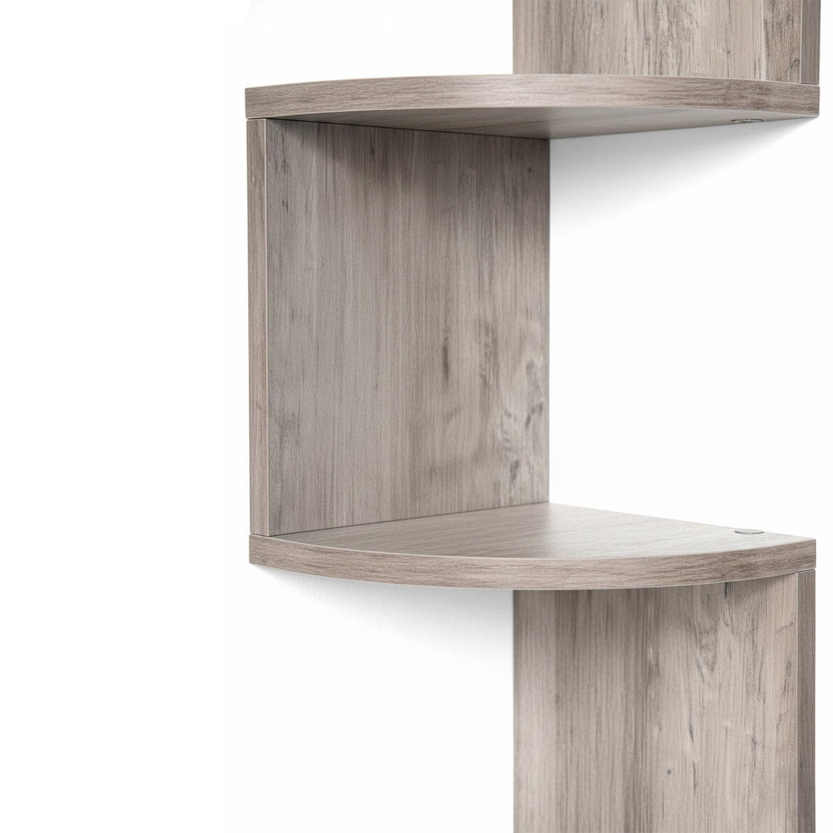 ROHOVÝ regál - šedá, kompozitní dřevo (20/125/20cm) - Relaxdays