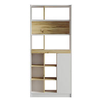 BÜCHERREGAL Weiß 25/75,5/170 cm - Braun, Holzwerkstoff (75.5/170/25cm) - Mobili Rebecca