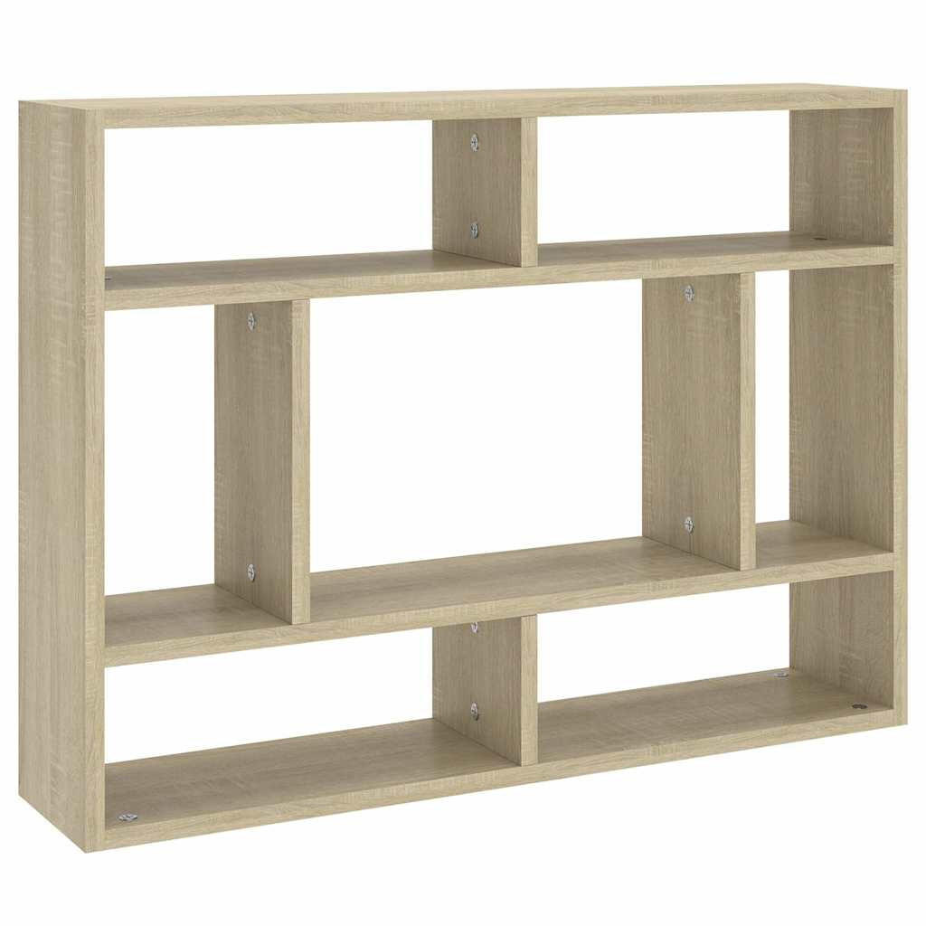 vidaXL Wandregal Sonoma Eiche 75x55x16 cm