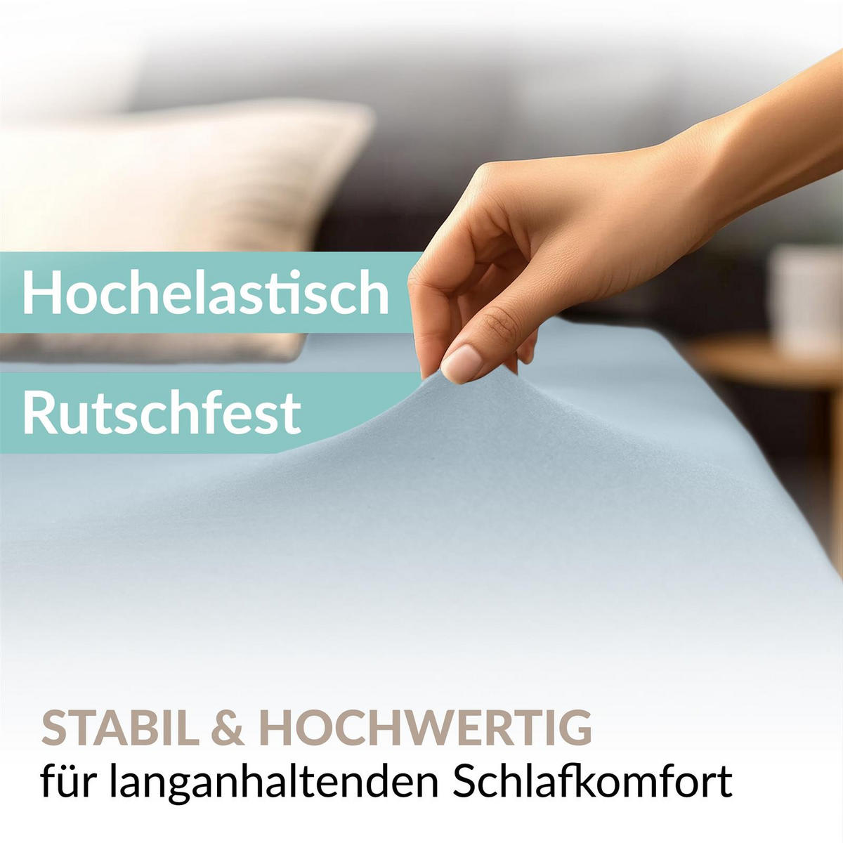 JERSEY-SPANNBETTLAKEN 140x200 - 160x200 Feine Bettlaken aus 100% Baumwolle, Spannbetttuch Laken Uni Hellblau - Hellblau, Textil (140/200cm) - Carpe Sonno