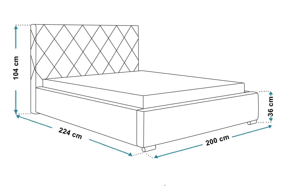 POLSTERBETT Málaga mit Kopfteil, 180x200 cm, Doppelbett mit Bettkasten und Lattenrost aus Holz, Velourstoff Dunkelblau - Dunkelblau, Holz/Textil (180/200cm) - Alpi-Möbel
