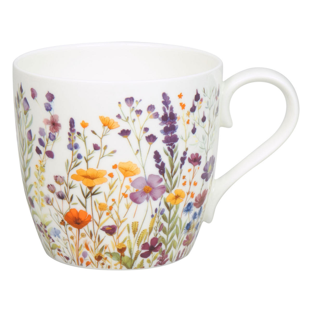KAFFEEBECHER Blumenwiese - Naturfarben, Keramik (0.43L) - Könitz