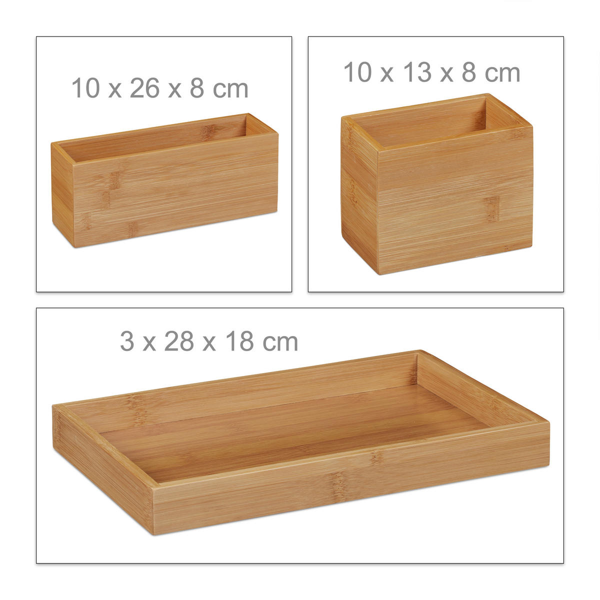 SCHREIBTISCH Organizer - Hellbraun, Holz (18/28/11cm) - Relaxdays