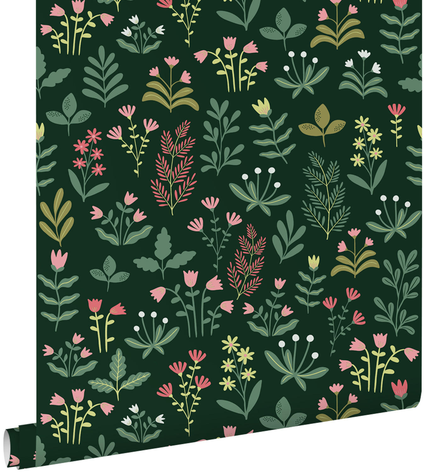 TAPETE Feldblumen 50 x 900 cm - Grün, Papier (50/900cm) - ESTAhome