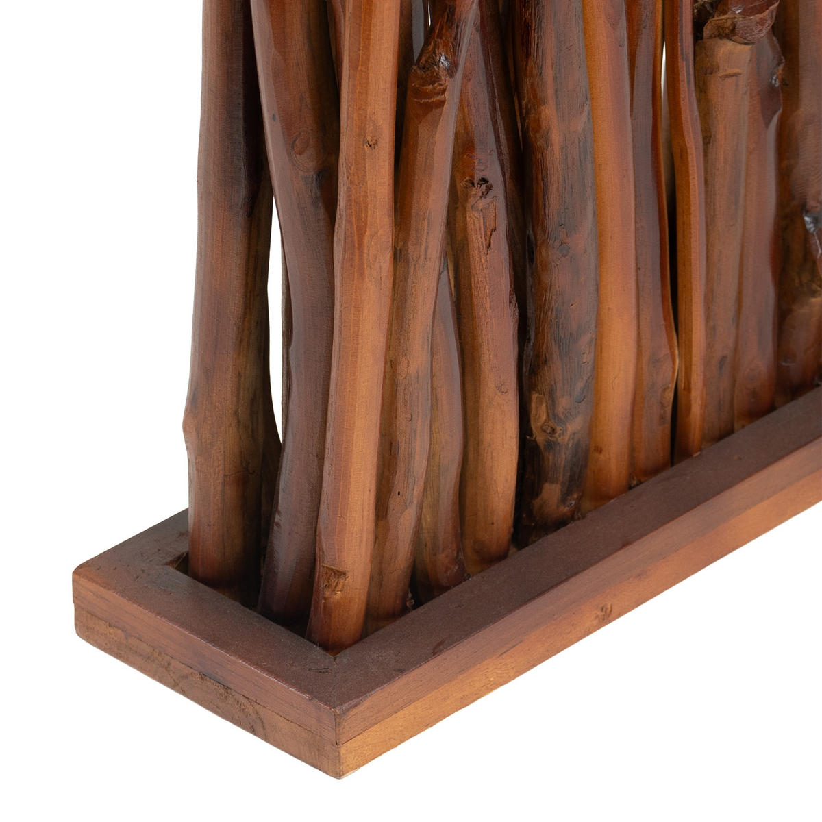 RAUMTEILER Tekea Teakholz naturfarben - Braun, Holz (80/130/20cm) - DESIGN DELIGHTS