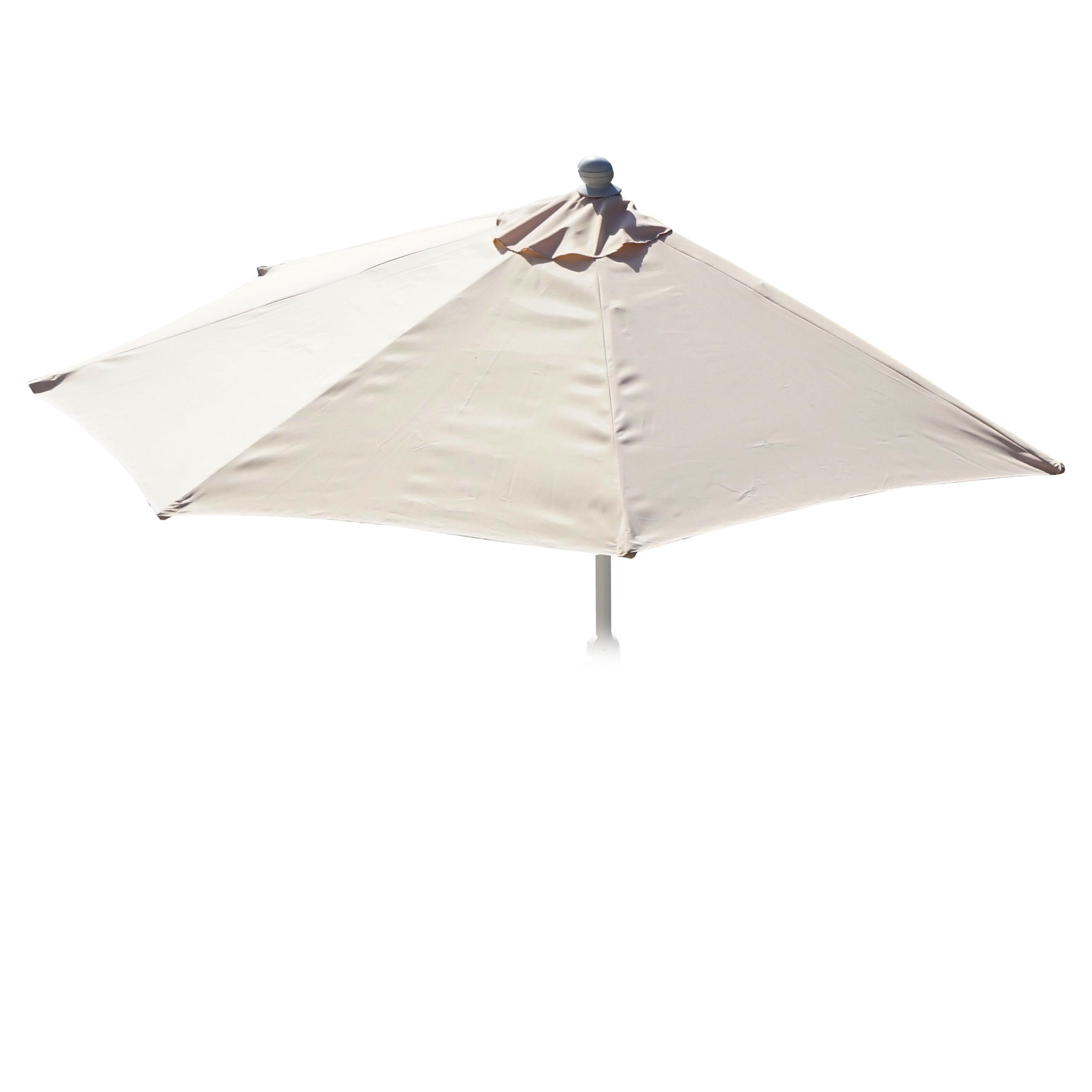 BEZUG FÜR SONNENSCHIRM HALBRUND Cremeweiß - Weiß, Textil (260/135cm) - MCW