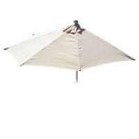 BEZUG FÜR SONNENSCHIRM HALBRUND Cremeweiß - Weiß, Textil (260/135cm) - MCW