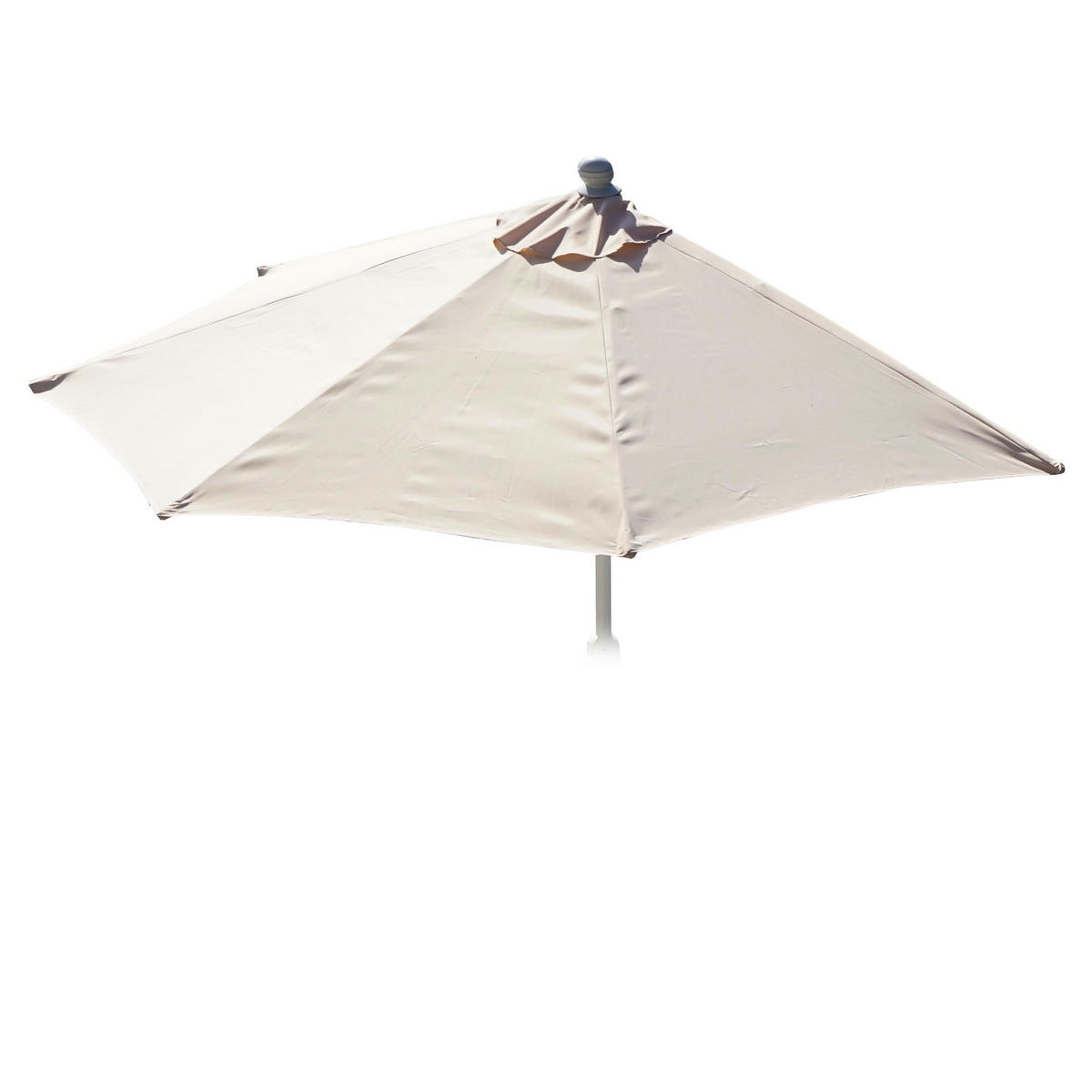 BEZUG FÜR SONNENSCHIRM HALBRUND Cremeweiß - Weiß, Textil (260/135cm) - MCW