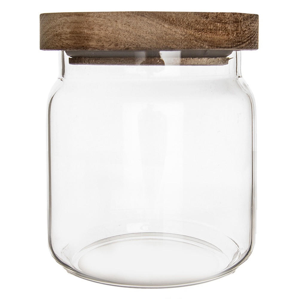 VORRATSGLAS Akaziendeckel 730 ml Transparent - Transparent, Glas (10/12.5/10cm) - Orion 
