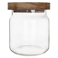 VORRATSGLAS Akaziendeckel 730 ml Transparent - Transparent, Glas (10/12.5/10cm) - Orion 