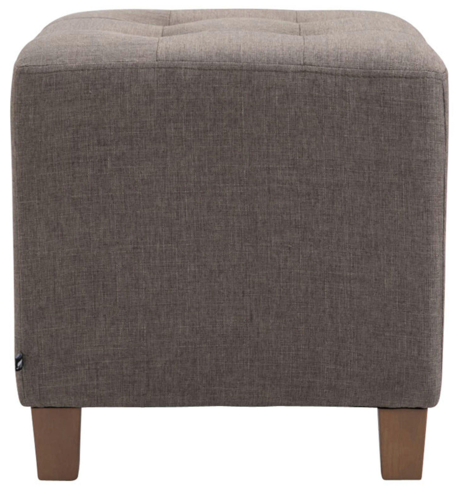 SITZWÜRFEL 2er Set Stoff taupe - Taupe, Holz/Textil (45/46/45cm) - CLP