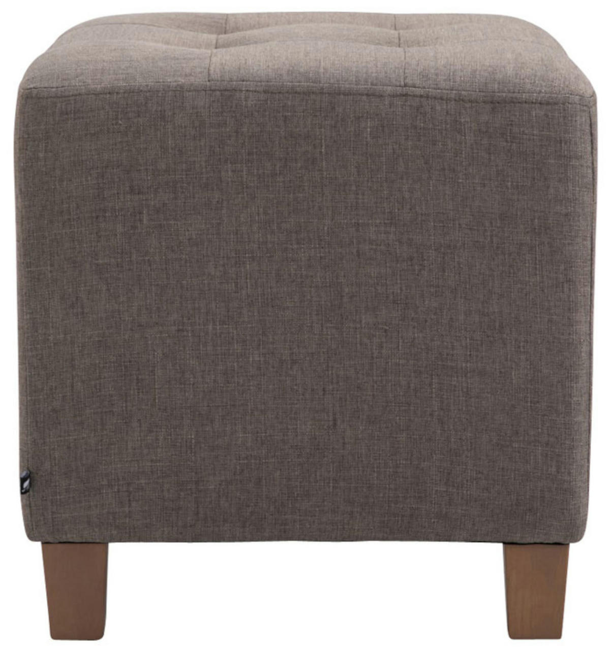 SITZWÜRFEL 2er Set Stoff taupe - Taupe, Holz/Textil (45/46/45cm) - CLP