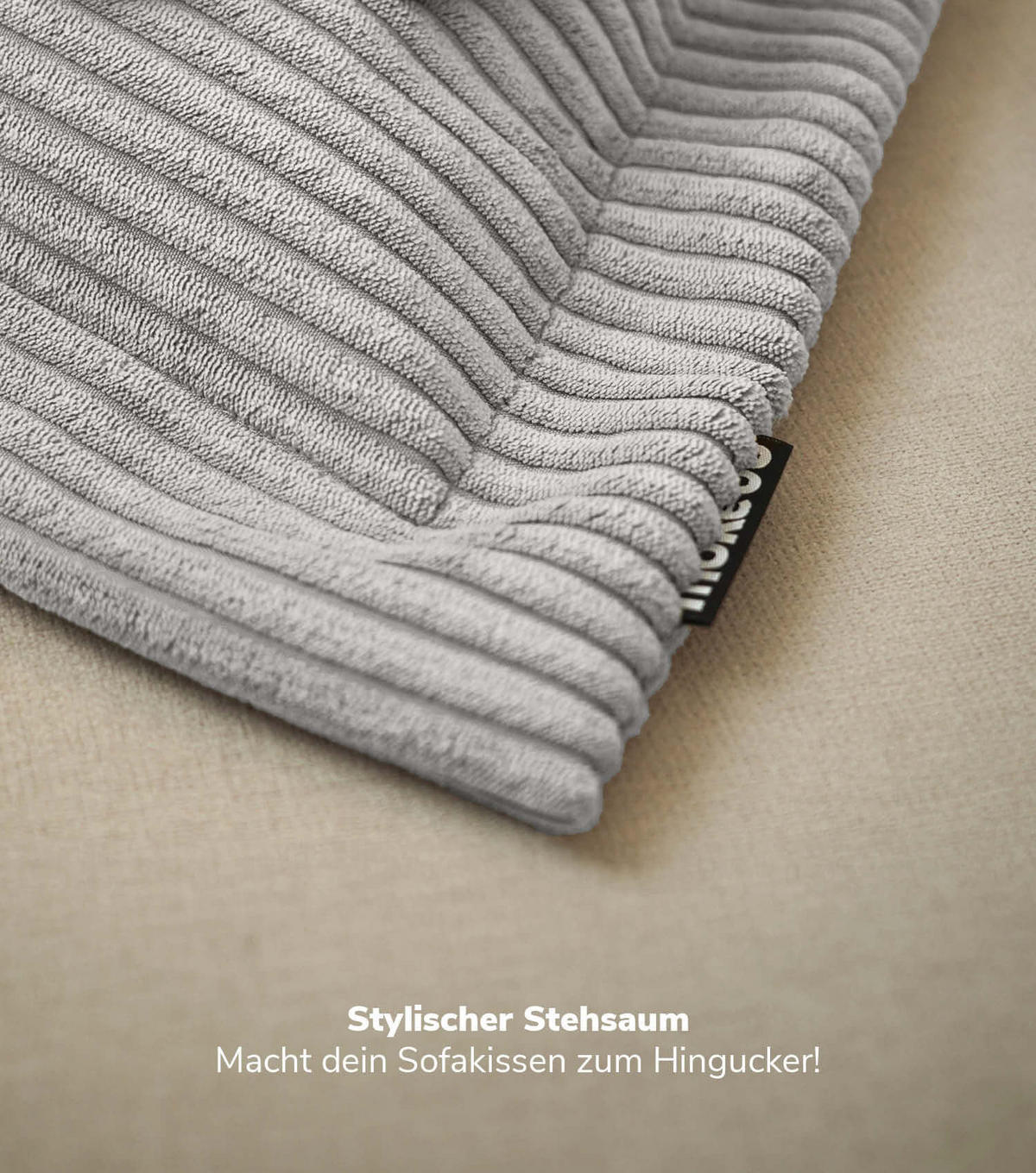 SOFAKISSEN Das Wölkchen - Grau, Textil (70/8cm) - Mokebo