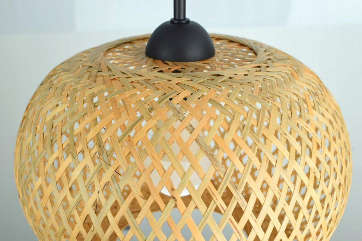 PENDELLEUCHTE BOHO - Beige, Holz/Metall (28/105/100cm) - kiki design