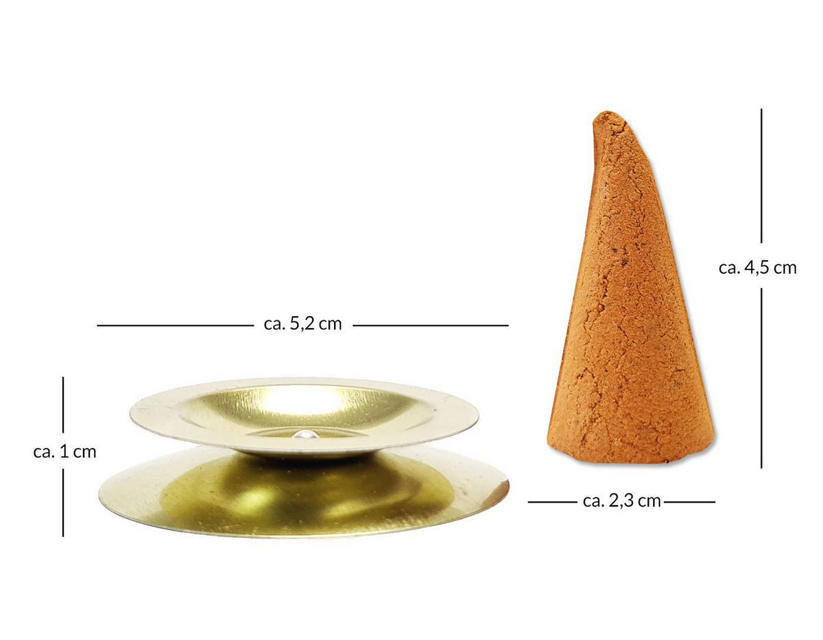 RÄUCHERKERZEN Sparset Pfirsich-Riesen, Glimmschale, Opas Beste Weihrauch - Multicolor, Metall (6.5/2.3/12.5cm)