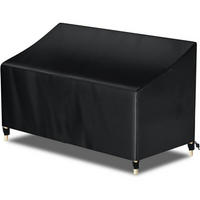 ABDECKHAUBE Gartenbank 3-Sitzer 160 x 70 x 60/88 cm Wasserdicht Oxford 210D - Schwarz, Kunststoff (160/70/60cm)