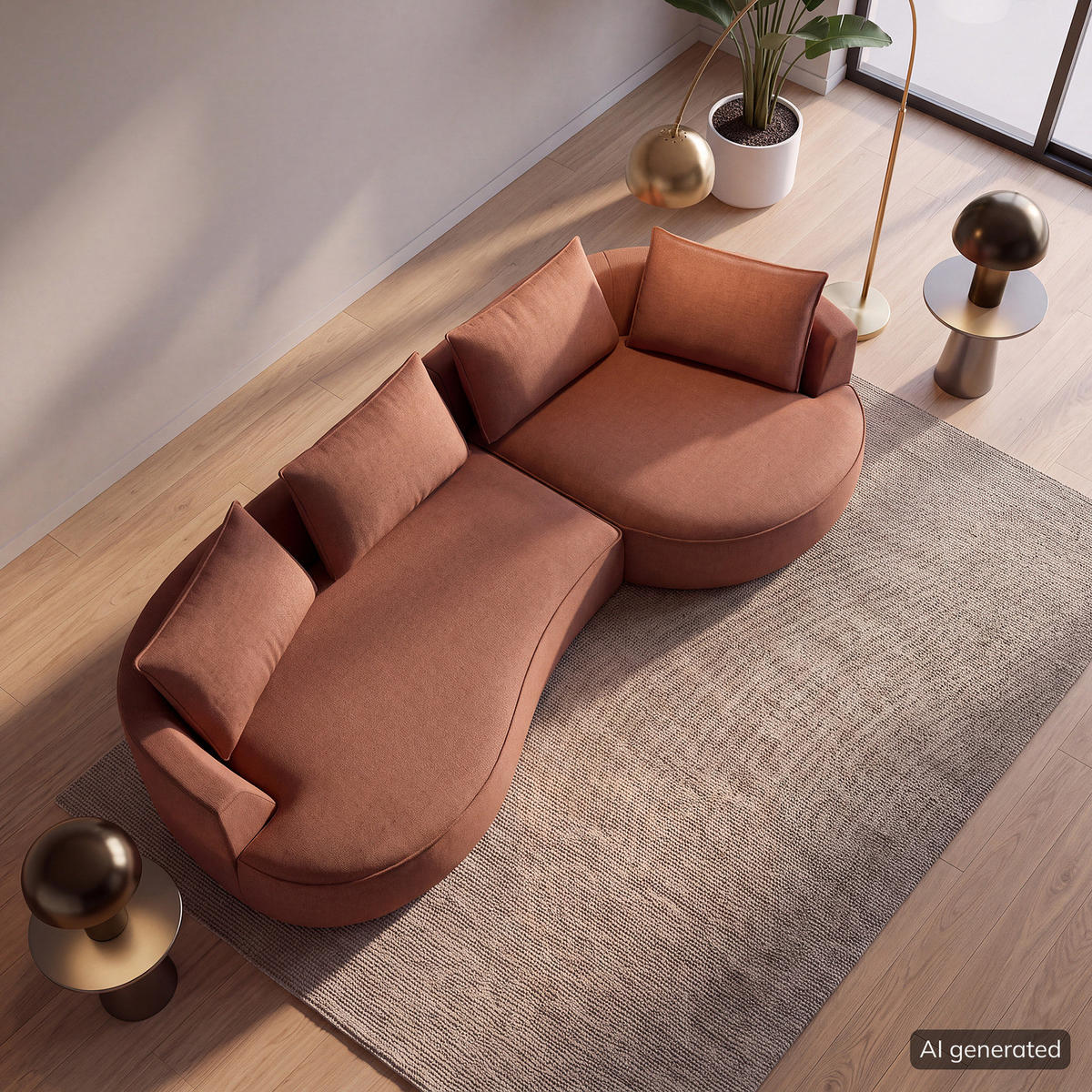 BIGSOFA - Beige/Schwarz, Kunststoff/Textil (322/82/154cm) - home24