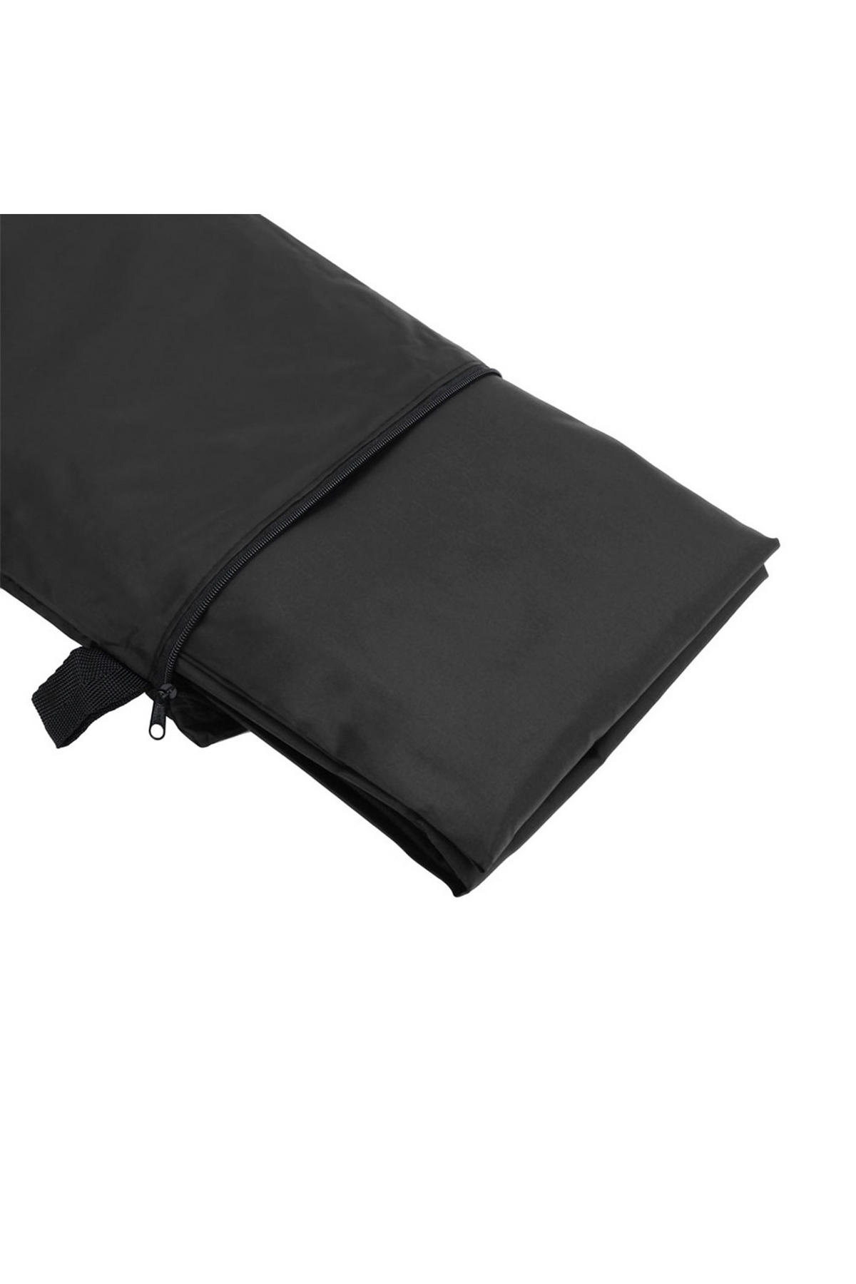 SCHUTZHÜLLE für Sonnenschirm aus Oxford-Gewebe mit PVC in Schwarz wasserdicht UV-beständig mit Reißverschluss und Kordelzug 30/48 × 185 cm - Schwarz, Kunststoff (30/185cm) - Livingandhome