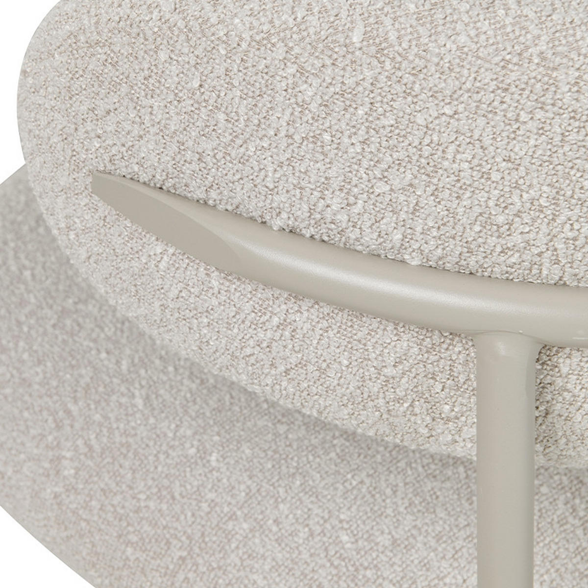 STUHL-SET 4 Stück in Teddystoff Beige - Beige, Textil/Metall (55/70/55cm) - Furnhouse