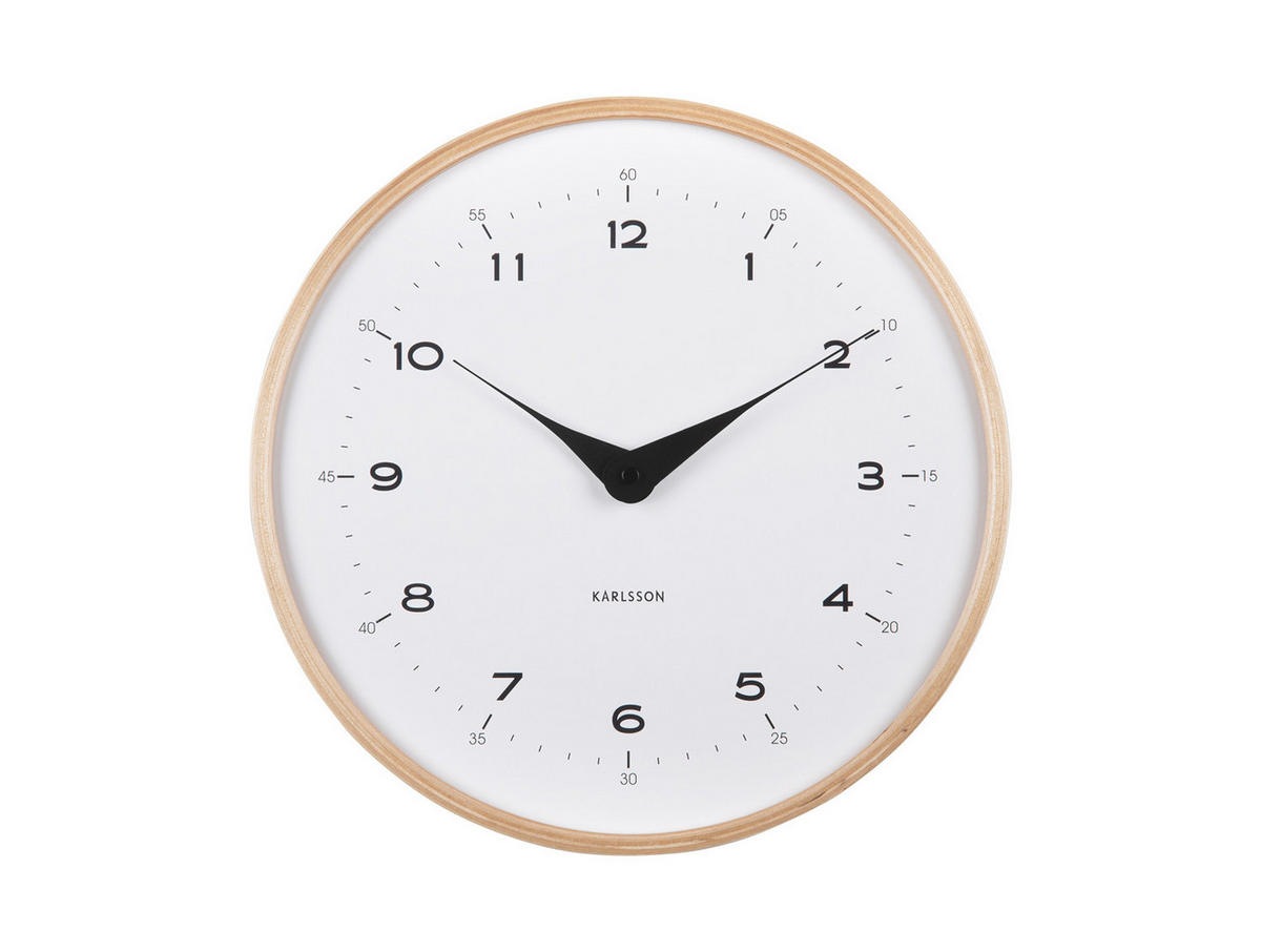 WANDUHR Osado Dome Ø30 cm - Weiß, Holz (30/30/4.3cm) - Karlsson