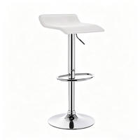 BARHOCKER höhenverstellbar 62–84 cm mit 360-Grad-Drehung, Weiß - Weiß, Metall (39/84/38.5cm) - MIVRAY