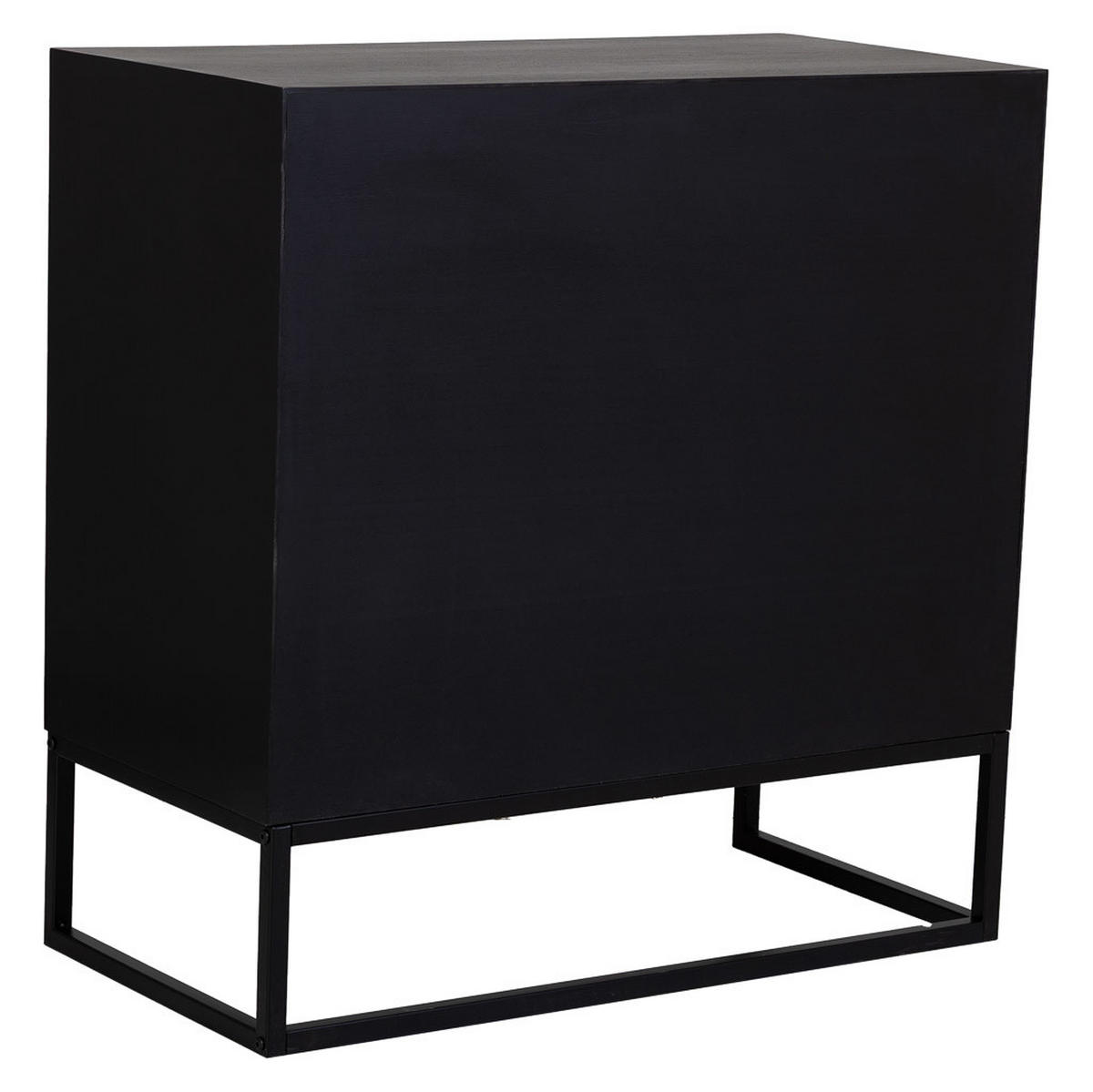 KOMMODE mit 3 schubladen aus holz und metall 80x39x81 cm - Braun, Holz (80/81/39cm) - Wanderlust