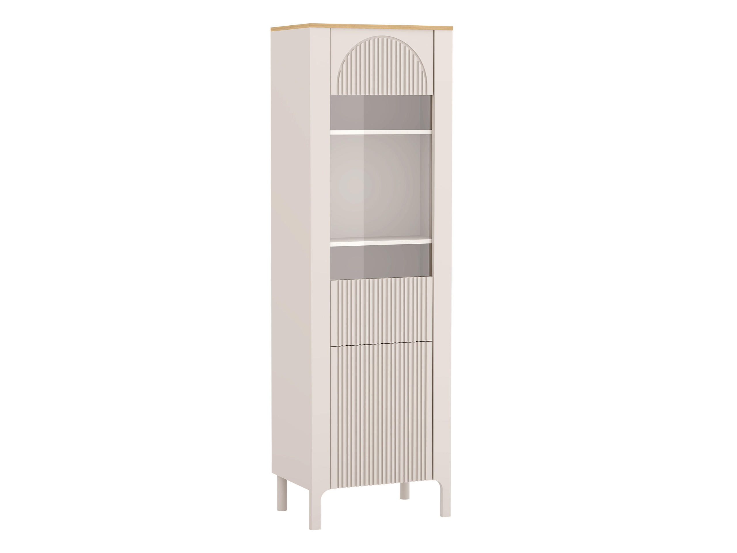 Mirjan24 Hochvitrine Kaschmir 60x198x41 cm