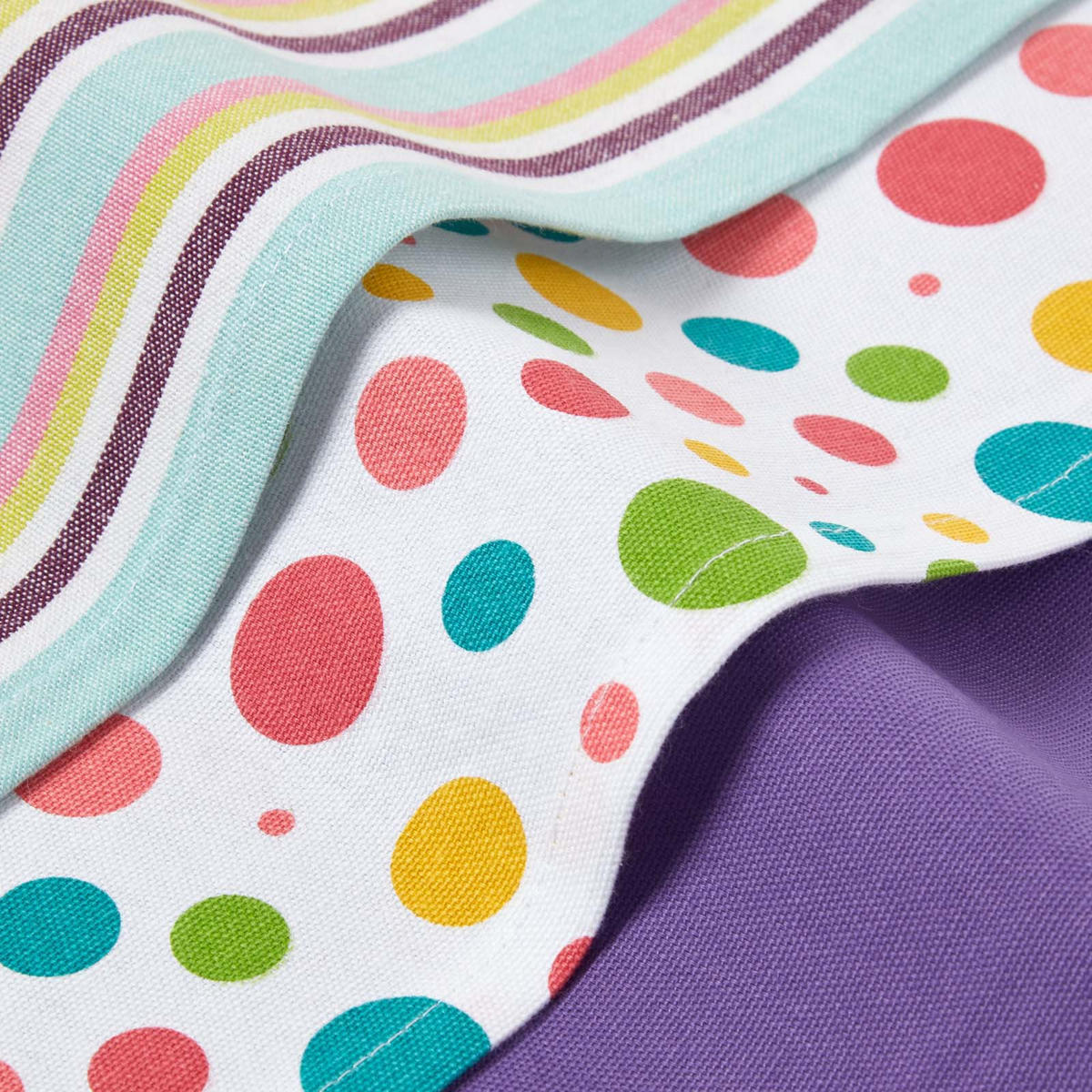 GESCHIRRTÜCHER Osaka, 3er-Set, 100% Baumwolle - Lila, Textil (50/70cm) - Homescapes
