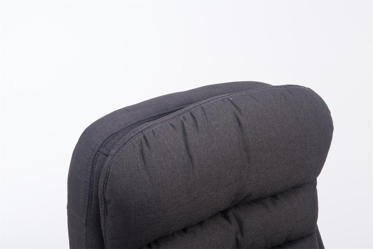 BÜROSTUHL SOUK Stoff 116x68x77 Dunkelgrau Stoff Metall - Dunkelgrau, Textil/Metall (68/116/77cm) - DELUKE