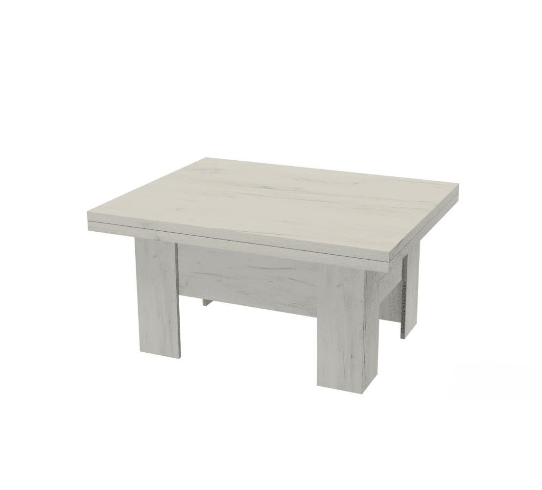 Masseno Esstisch Eiche Bianco 80x78x100 cm