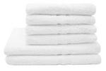 HANDTUCH SET, 6er-Set, 50 x 100 + 70 x 140 cm, 100% Baumwolle, Weiß - Weiß, Textil (50/100cm) - Zollner