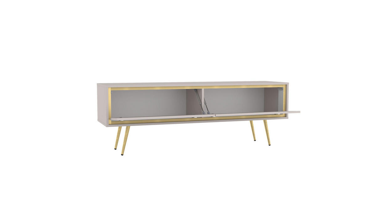 TV-LOWBOARD Tori 150 cm Kaschmir - Kaschmir/Goldfarben, Holzwerkstoff/Metall (150/50/40cm) - Ravio