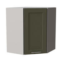ECKHÄNGESCHRANK Oslo W10/60 Grau / Reed Green Matt 60 / 60 / 72cm - Grau/Grün, Holz/Holzwerkstoff (60/72/60cm) - Feldmann-Wohnen