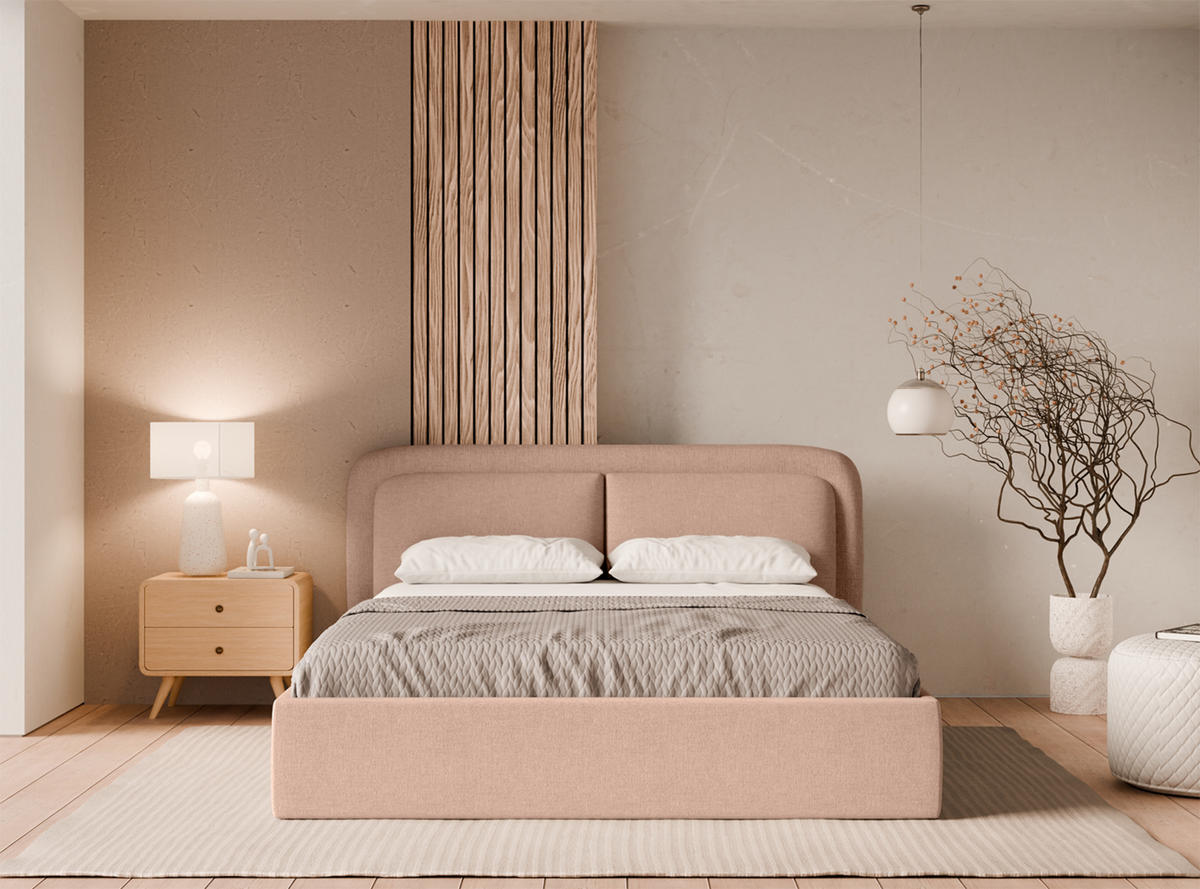 POLSTERBETT Skalo 120x200 cm, Braun - Braun, Textil (120/200cm) - Fedve