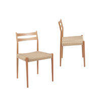 ESSZIMMERSTUHL Vina Natürlich 51 cm x 81 cm 2er-Set - Naturfarben, Holz (51/81/50cm) - Klast Home