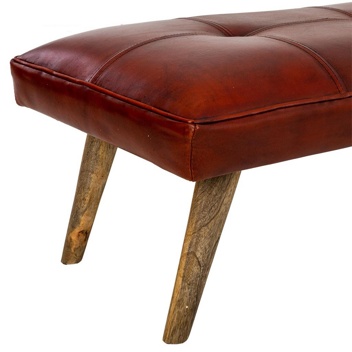 BANK aus Holz 115x53x38 cm - Braun, Fell (115/38/53cm) - Wanderlust