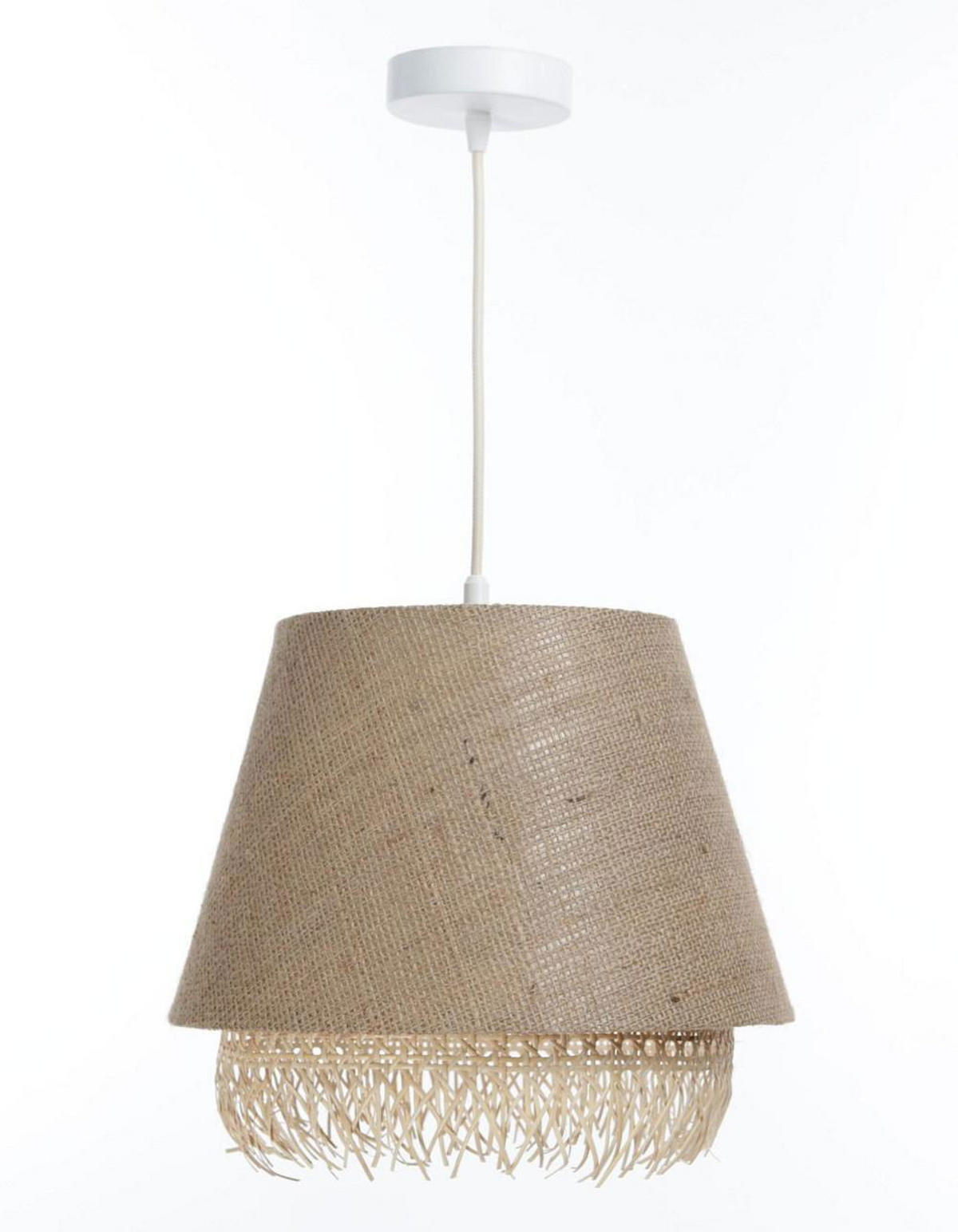 HÄNGELEUCHTE Beige 30/27 cm - Beige, Naturmaterialen (30/1.3/27cm) - ONZENO