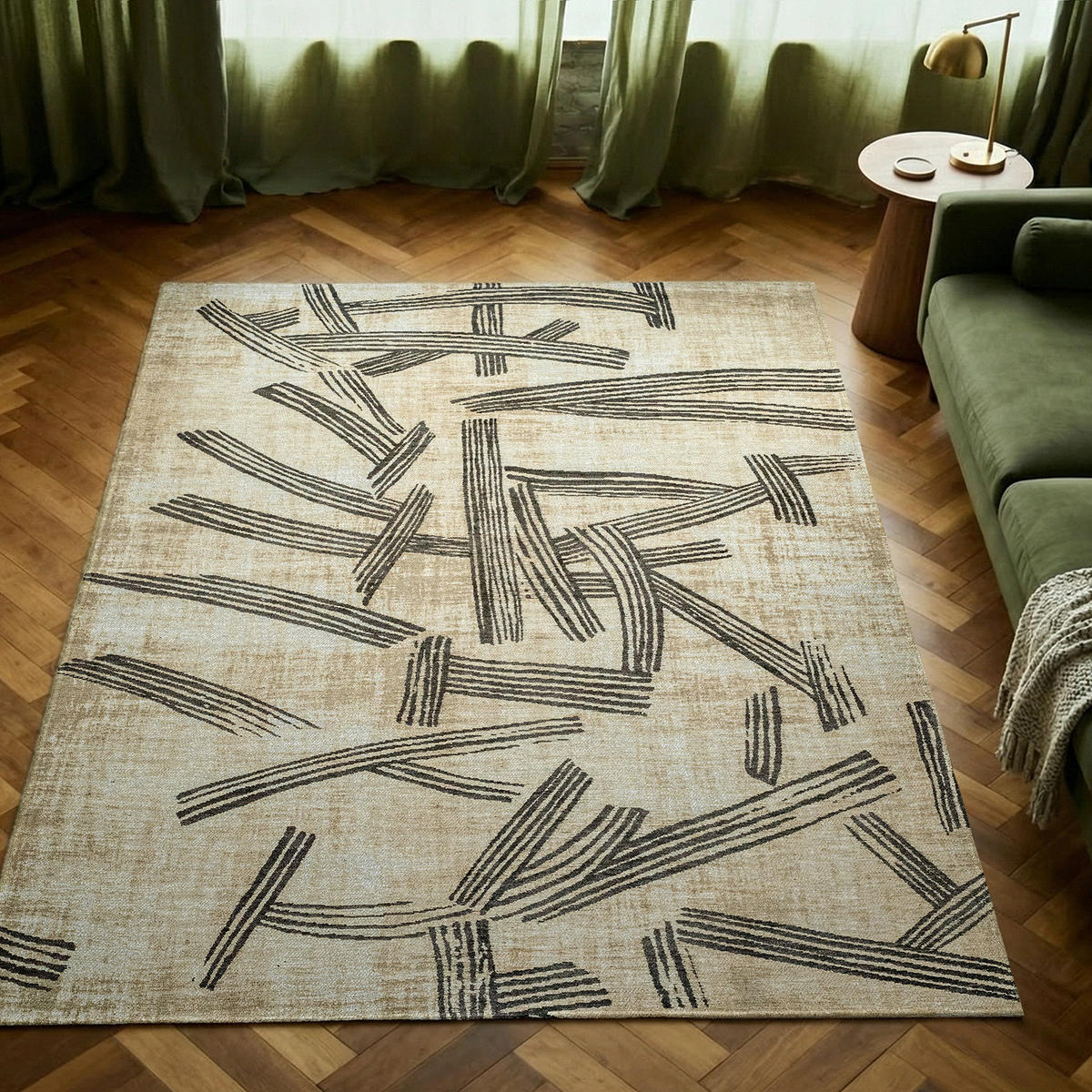 PREPROGA Kanji Slate 80/150 cm - bež, umetna masa/tekstil (80/150cm) - Louis De Poortere