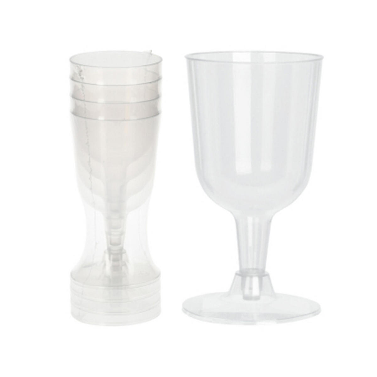 WEINGLAS-SET Ecila Transparent 6.5/6.5/18.5 cm Kunstoff - Transparent, Kunststoff (0.16L) - Mondex