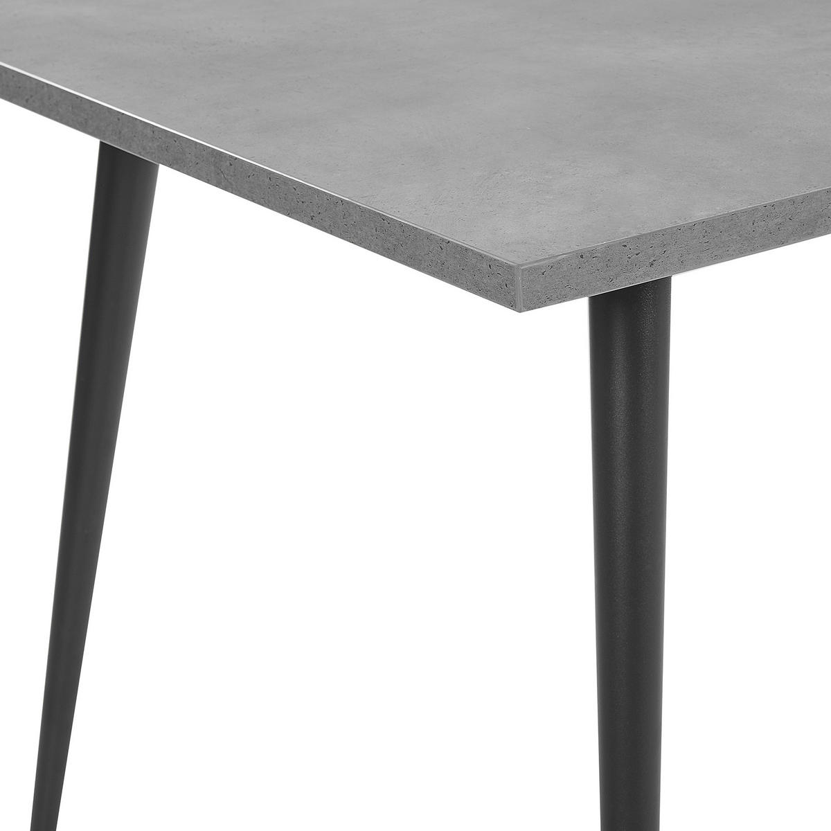 ESSTISCH 120/80/76 cm Hellgrau Rechteckig Santiago - Grau, Holzwerkstoff (120/80/76cm) - Beliani
