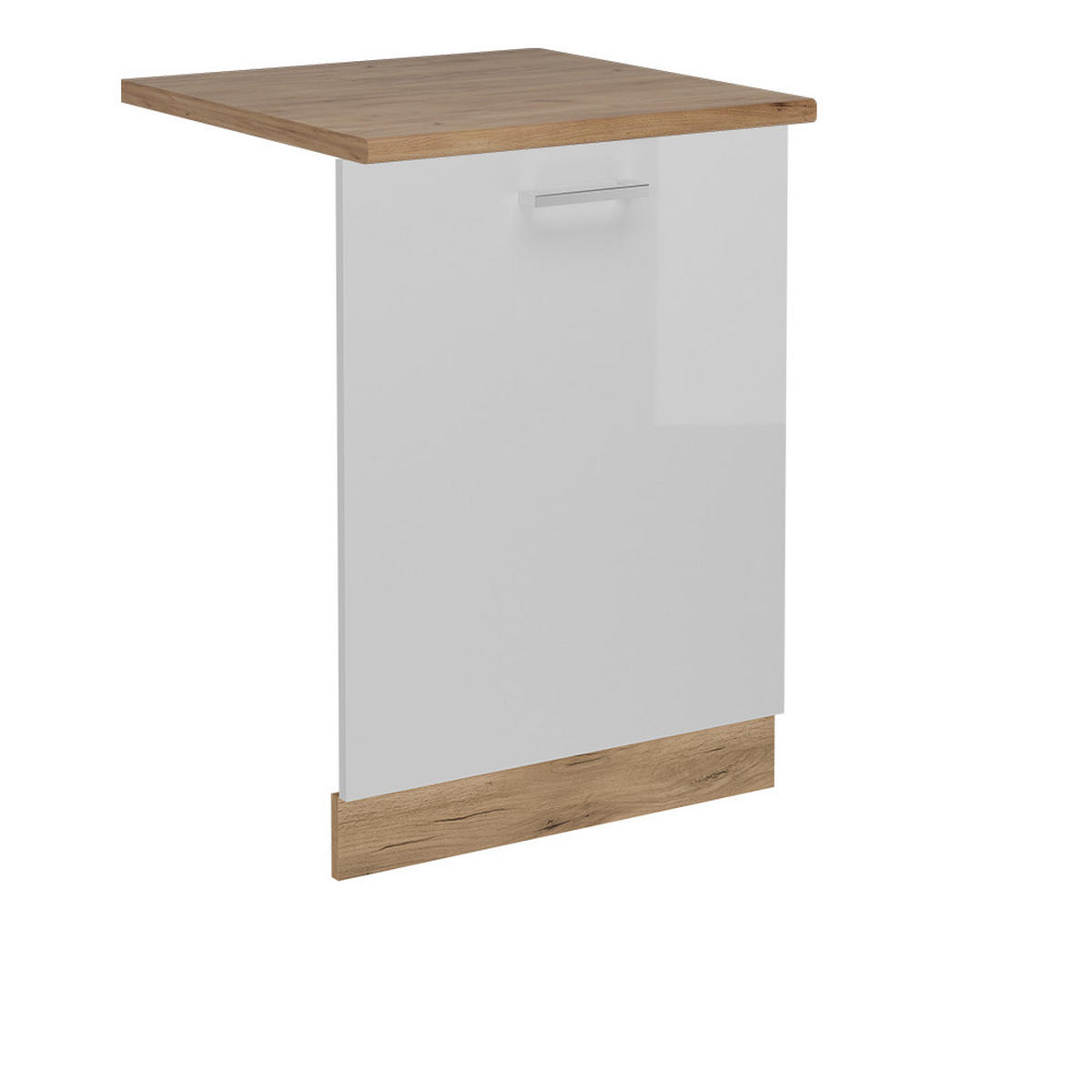 KRYT MYČKY NÁDOBÍ R-Line Bílá vysoký lesk - medově dubová/vysoce lesklá bílá, kompozitní dřevo (60/81.8/1.6cm) - Vicco