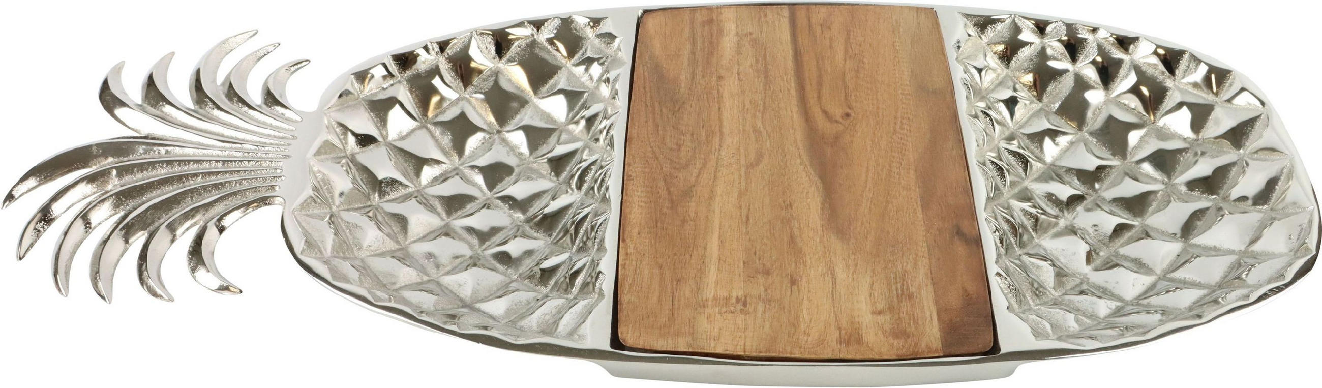 BRETTSCHALE Pineapple - Silberfarben, Metall (63/6/26cm) - FURNARO
