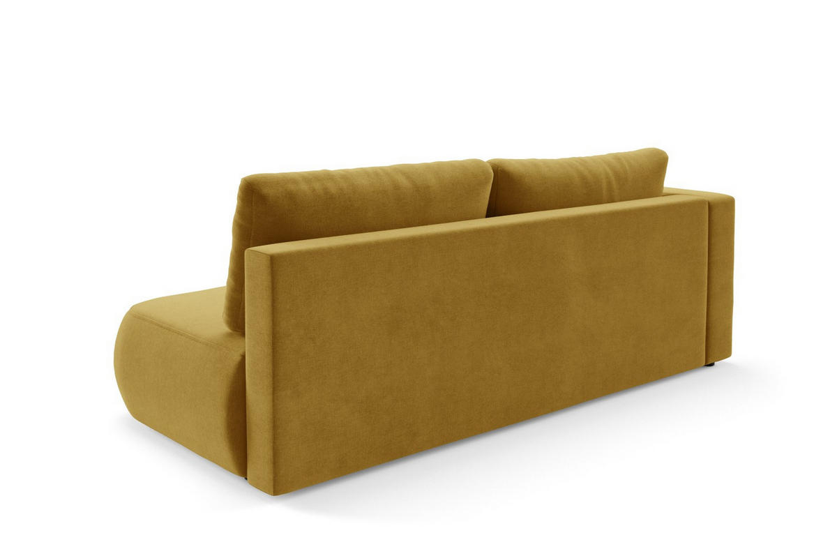 SCHLAFSOFA mit Bettkasten Gelb - Gelb/Schwarz, Holz/Holzwerkstoff (228/82/106cm) - Furnisell